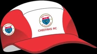 Red and white Cheetahs AC running cap