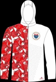 2025 elite hoodie, half shard print, half white