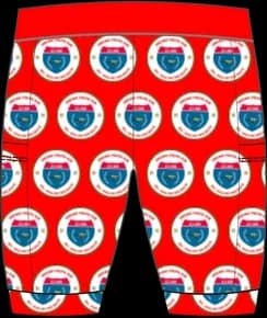 Tiled elite half tights covered in the club crest