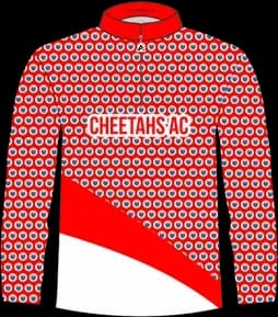 Tiled winter training top with half zip